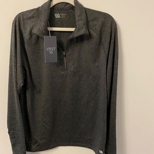 VRST Men's Accelerate Warm Half Zip Pullover Heather Dark Grey Heather Size Med